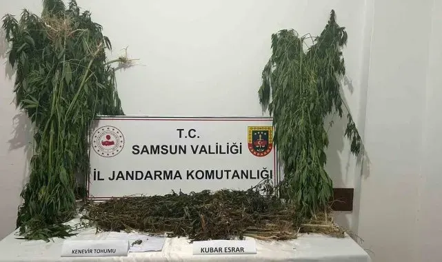 Samsun'da 6 kilo 550 gram kubar esrar ele geçirildi
