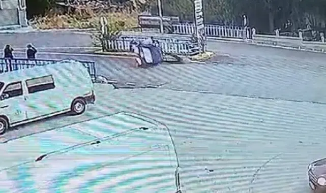 Isparta'da eski muhtarın öldüğü kaza güvenlik kamerasına yansıdı