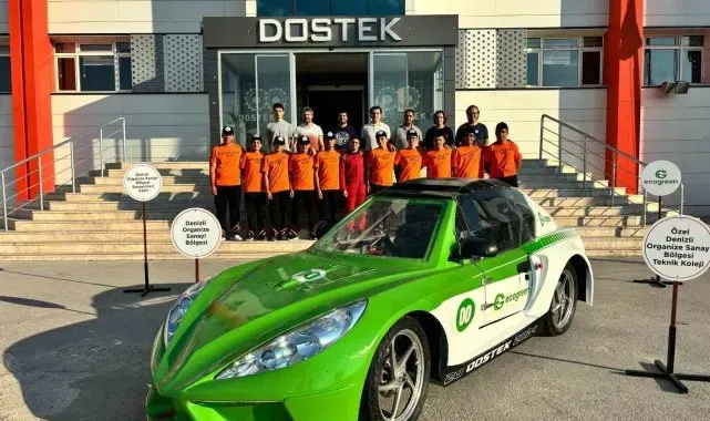 DOSTEK Kolejinin elektrikli aracı Teknofest'te Türkiye 1. oldu