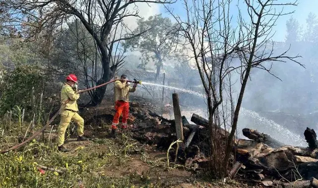 Kütahya'da evde çıkan yangın ormana sıçramadan söndürüldü