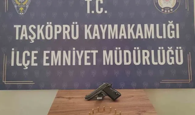Ruhsatsız tabancayla yakalanan şahıs hakkında işlem başlatıldı