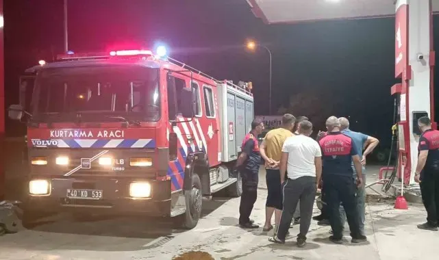 Otomobil benzin istasyonuna daldı