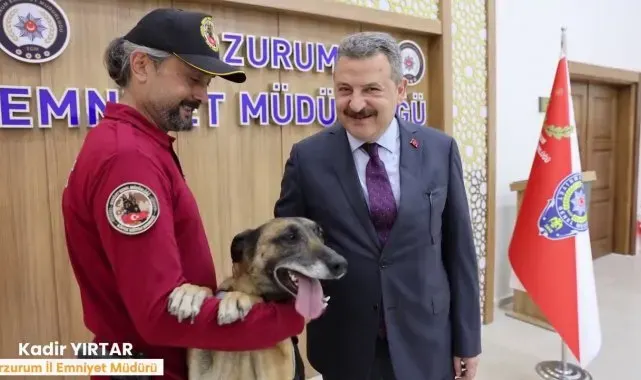 Narkotik köpeği Eris'e duygu yüklü veda paylaşımı