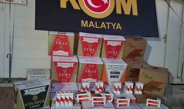 Malatya'da 408 bin adet gümrük kaçağı makaron ele geçirildi