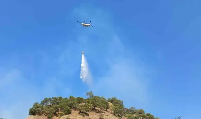 Manisa'daki orman yangınına müdahale devam ediyor