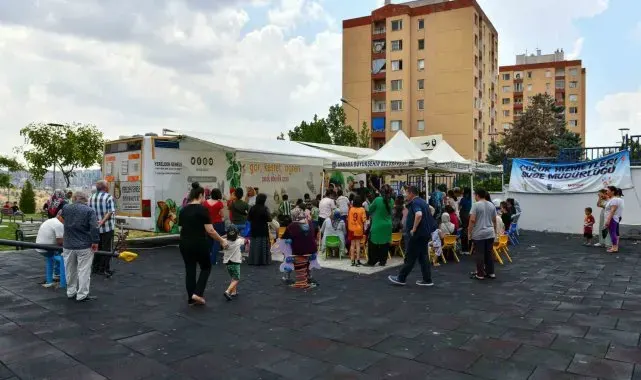 Ankara Büyükşehir'in "Çocuk etkinlik aracı" ile doya doya yaz tatili