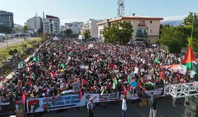 Bingöl'de binlerce kişi Gazze ve Haniye için yürüdü