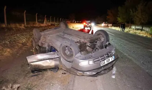 Aksaray'da otomobil takla attı: 6 yaralı
