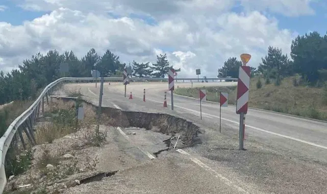 Göynük'te geçen yıl çöken yol yapılmayı bekliyor