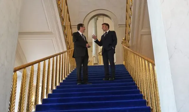 Macron ve Herzog, Elysee Sarayı'nda bir araya geldi