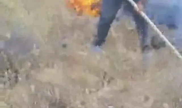 Aksaray'da anız yangını ormanlık alana sıçradı