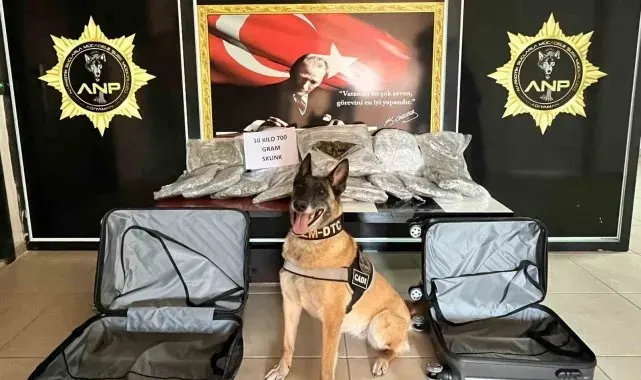 Servis aracında 10 kilo 700 gram uyuşturucu ele geçirildi