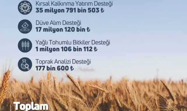Tarım ve Orman Bakanlığı: "119,1 milyon liralık tarımsal destek ödemesi hesaplara aktarıldı"