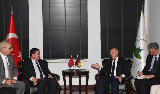 Başkan Aydın, Almanya Hessen eyaleti Bakanı Pentz'i ağırladı
