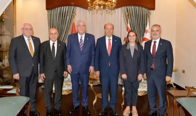 KKTC Cumhurbaşkanı Tatar, İYİ Parti Genel Başkanı Dervişoğlu'nu kabul etti