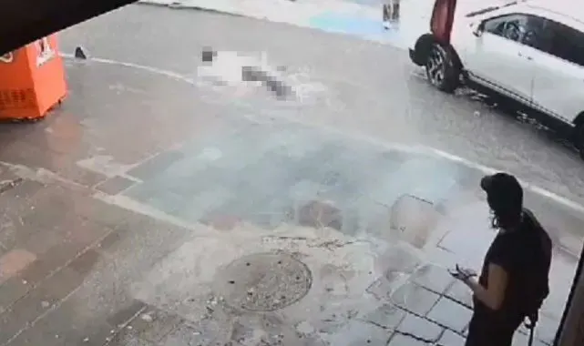 İzmir'de iki kişinin elektrik akımından hayatını kaybettiği anlar kamerada