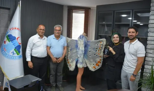 Saimbeyli Kelebeği sanata dönüştü