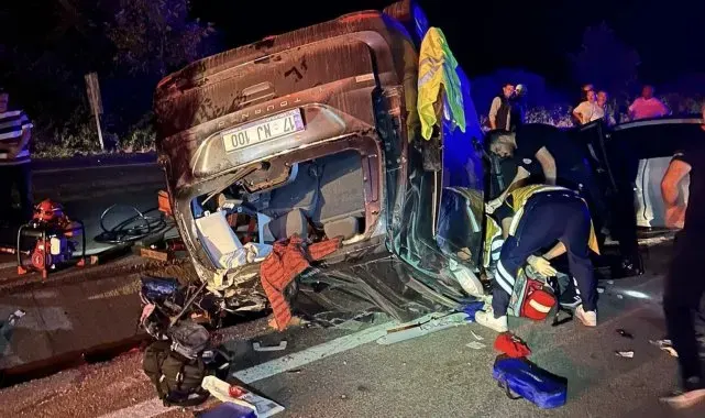 Gönen'de feci kaza... İki araç kafa kafaya çarpıştı: 1 ölü, 2 yaralı