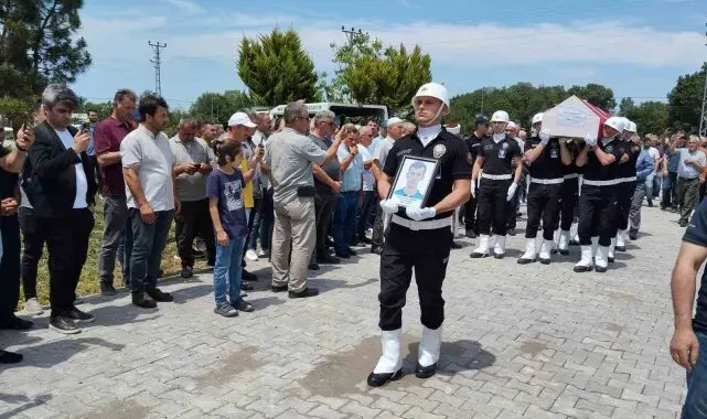 Kazada ölen polis memuru Canbul'a son görev