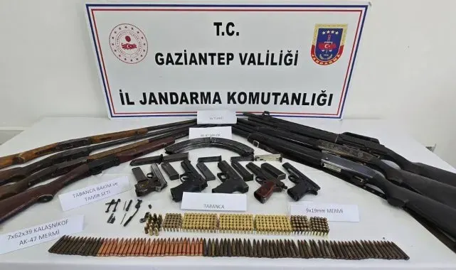 Gaziantep'te 23 adet kaçak silah ele geçirildi