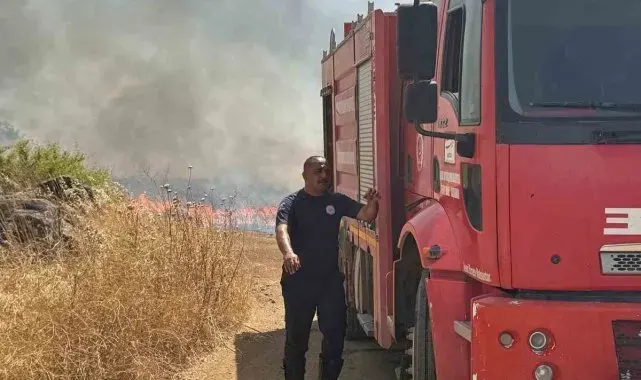 Kırıkhan'da anız yangını söndürüldü