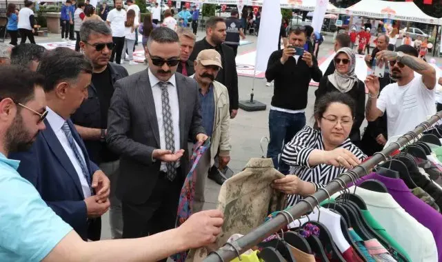 Havza'da ürün tanıtım fuarına yoğun ilgi