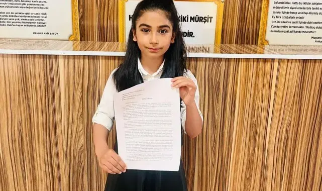 Ağrılı öğrenci "Özel Çocuklara Özel Mektuplar Seçkisi" yarışmasında birinci oldu