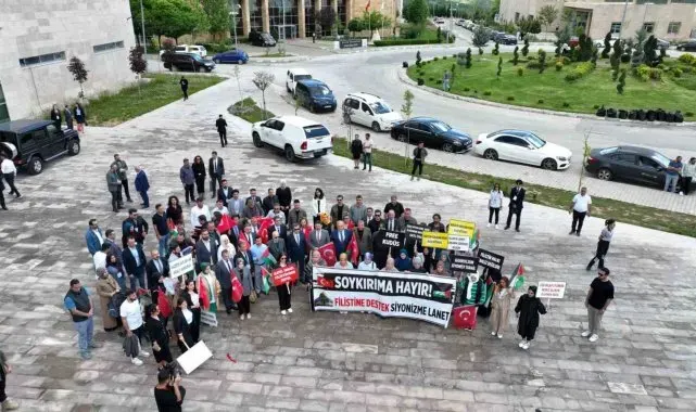 Tunceli'de üniversite öğrencilerinden Filistin'e destek