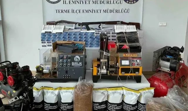 Samsun'da 76 bin 520 adet makaron ve 53,5 kilo tütün ele geçirildi