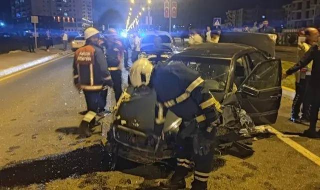 Mardin'de maddi hasarlı otomobil kazası