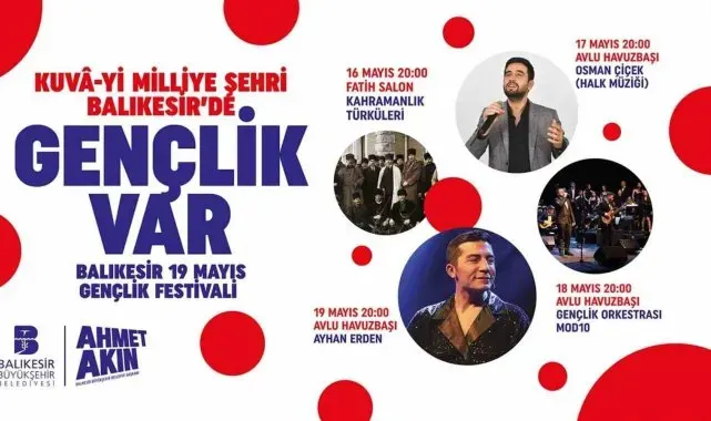 Balıkesir'de Gençlik Festivali fırtınası esecek