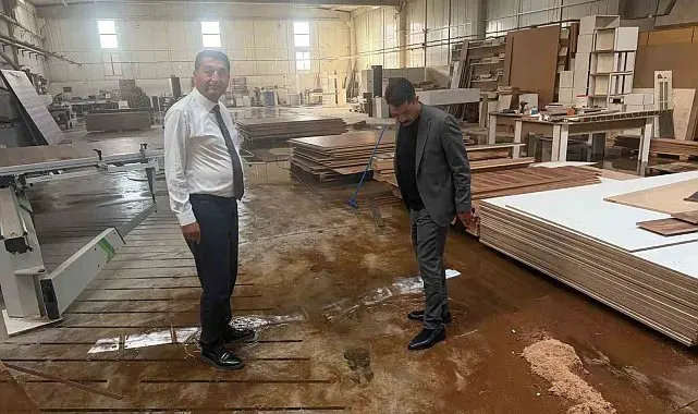 MTSO Başkan Adayı Boyraz'dan fırtınadan etkilenen OSB'ye ziyaret