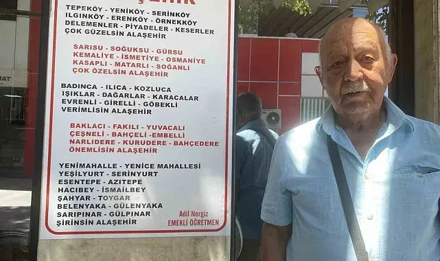 Emekli öğretmen, Alaşehir'in 51 mahallesini şiirde buluşturdu