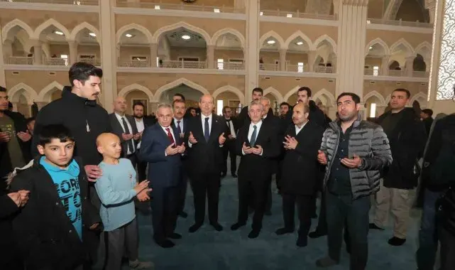 KKTC Cumhurbaşkanı Tatar, Şahinbey Millet Camii'ni gezdi