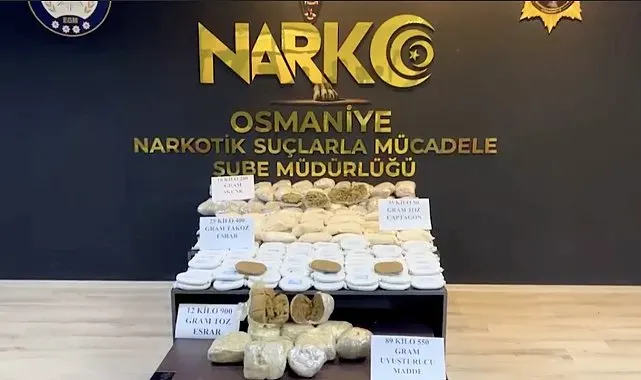 Osmaniye ve Gaziantep polisinden ortak operasyon: 89 kilo uyuşturucu ele geçirildi