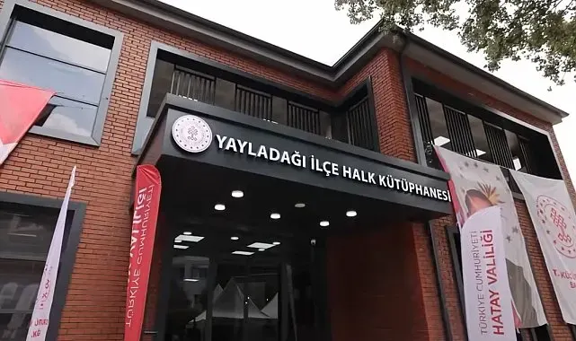Yayladağı ilçe halk kütüphanesi hizmete açıldı