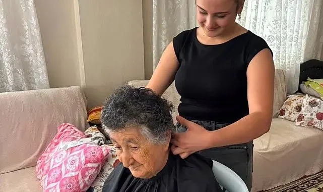 Köşk'te öğrencilerden gönüllere dokunan saç bakımı