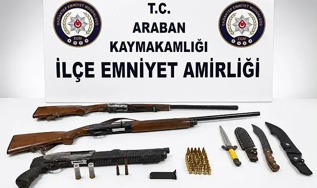 Gaziantep'te 3 adet ruhsatsız tüfek ele geçirildi: 1 gözaltı