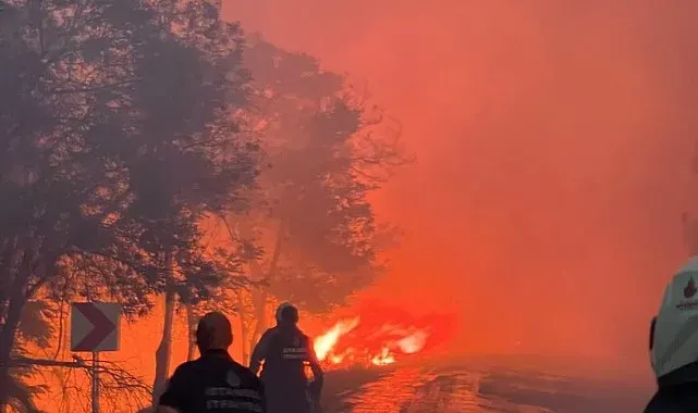 İtfaiye ekipleri alevlerle burun buruna geldi