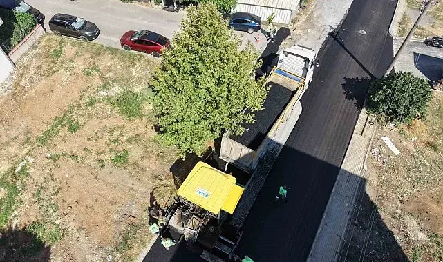 Gebze'de Gaziler Mahallesi'nin yolları asfaltlanıyor