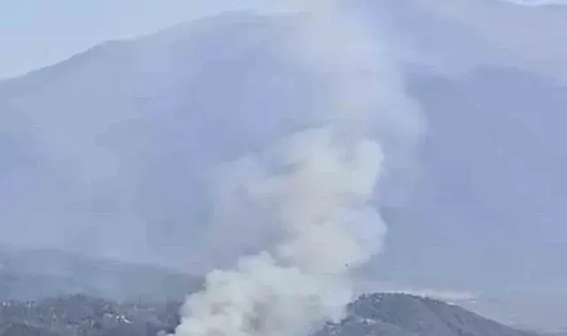 Denizli'de ormanlık alana yakın bölgede arazi yangını çıktı