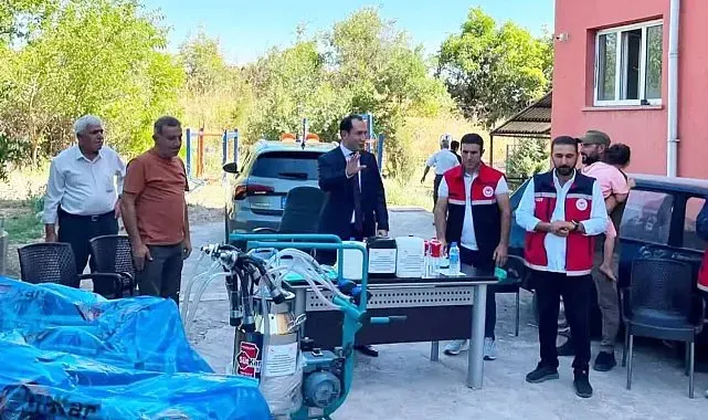 Gerger'de üreticilere yüzde 50 hibeli süt sağım makinesi desteği