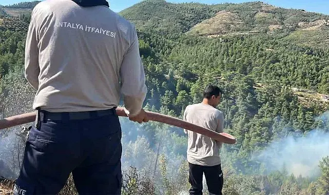 Alanya'da orman yangını sebebiyle 45 ev tedbir amaçlı tahliye edildi