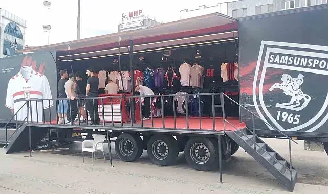 Samsunspor tırı Çarşamba'da