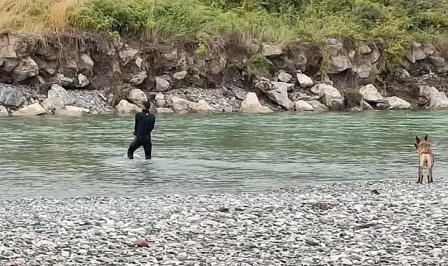 Kelkit Irmağı'nda kaybolan genç için arama çalışmaları yeniden başladı