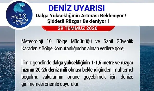 Karadeniz'de yüksek dalga uyarısı: "Denize girmeyin"