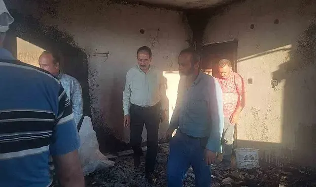 MESOB Başkanı Şevket Keskin'den yangınzede esnafa ziyaret