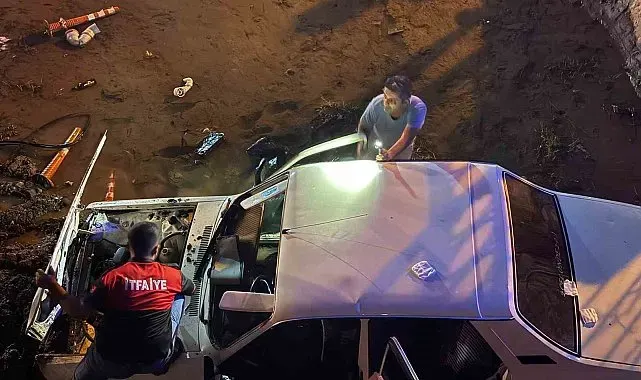 Osmaniye'de otomobil köprüden kanala düştü: 4 yaralı