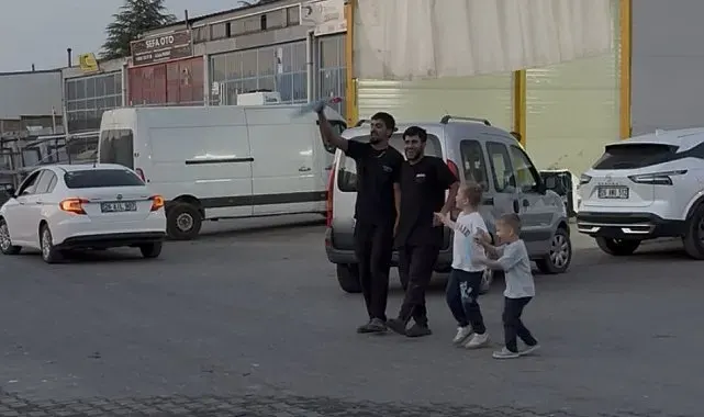 Tamir atölyesinde 'halay' molası