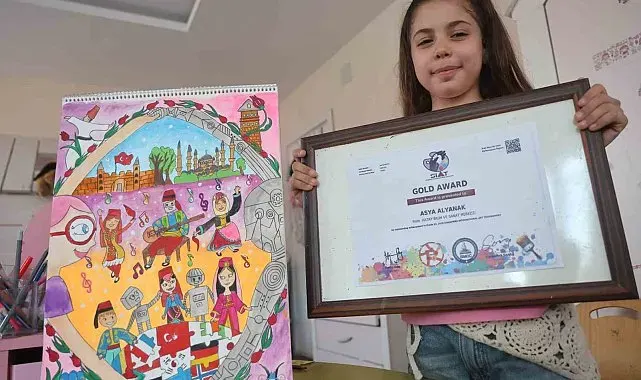 8 yaşındaki Ressam Asya, 300 bin rakibini geride bırakarak dünya birincisi oldu